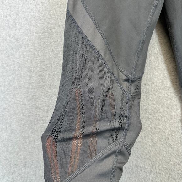 ALO Vitality Mesh Leggings Womens Size Small Slate Gray Pull On Yoga Performance - Picture 3 of 10